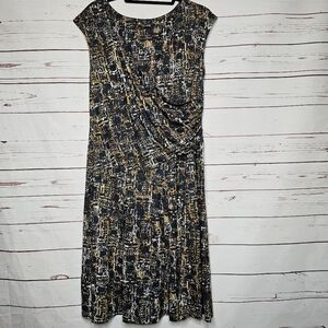 NIC + ZOE  Draped Front Midi Dress